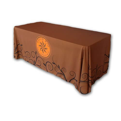 Custom Printed Table Covers & Table Runners for Trade Show & Event Displays | David Rio Company Product | Giant Printing Table Cover Displays