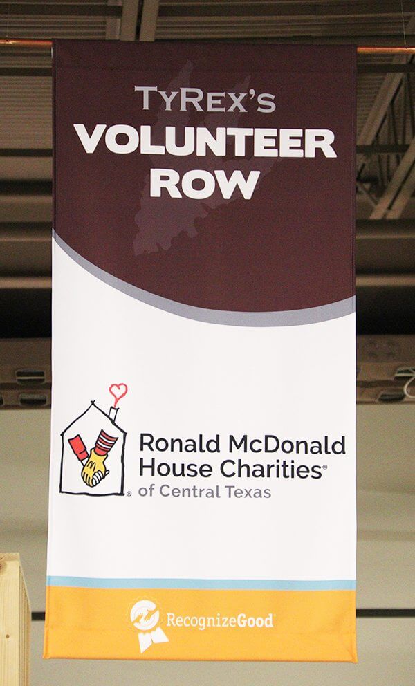 Fabric Banner | TyRex Volunteer Row | Ronald McDonald House Charities | Trade Show Displays & Promotional Products | Giant Printing